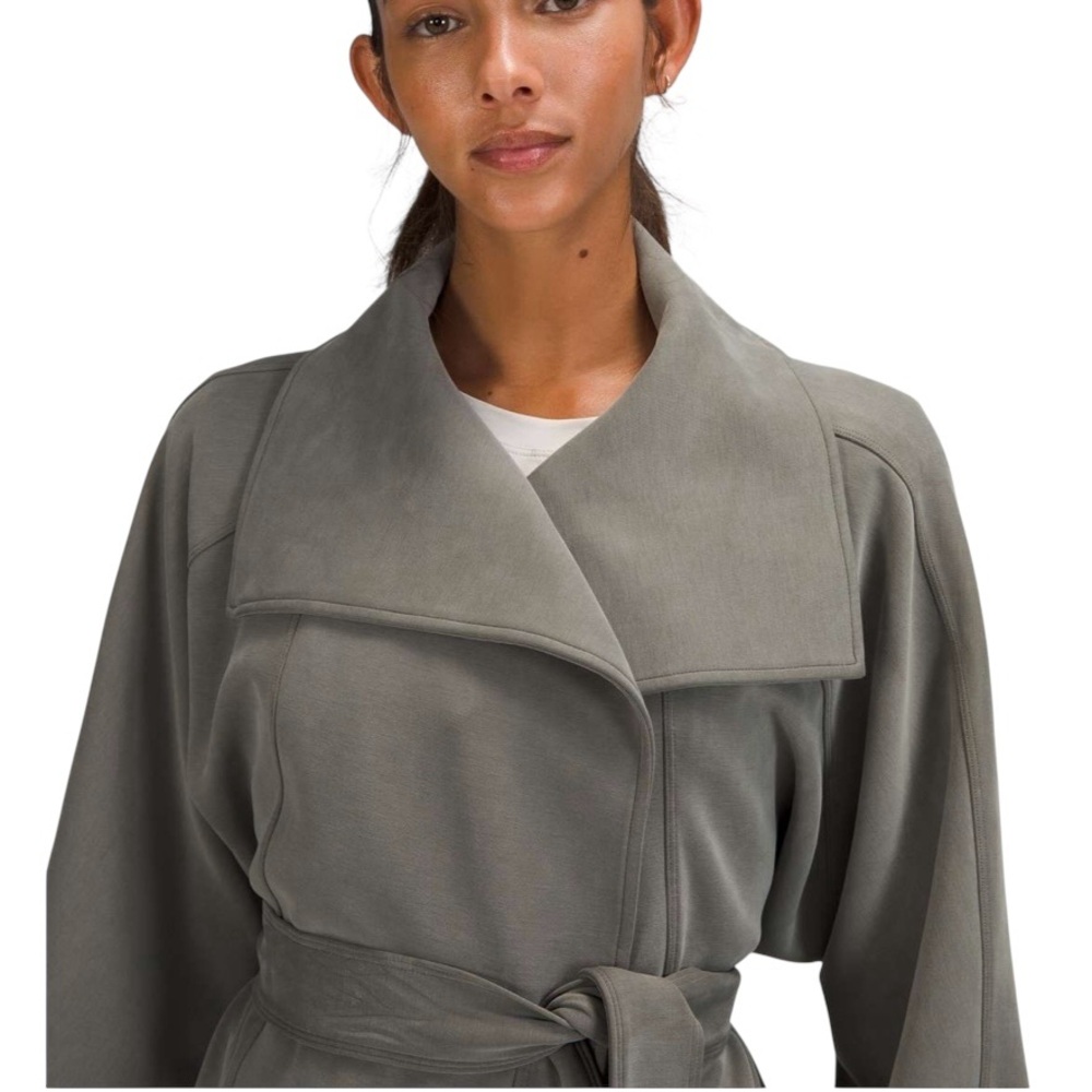Lululemon Softstreme Belted Wrap Jacket Grey Sage XS/S - Picture 16 of 16